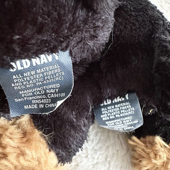 Old Navy Black Brown Dog Puppy 8” Plush Lot Of 2 Stuffed Animal Toy - Picture 4 of 6